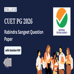 CUET PG 2026 Rabindra Sangeet Question Paper with Solution Pdf